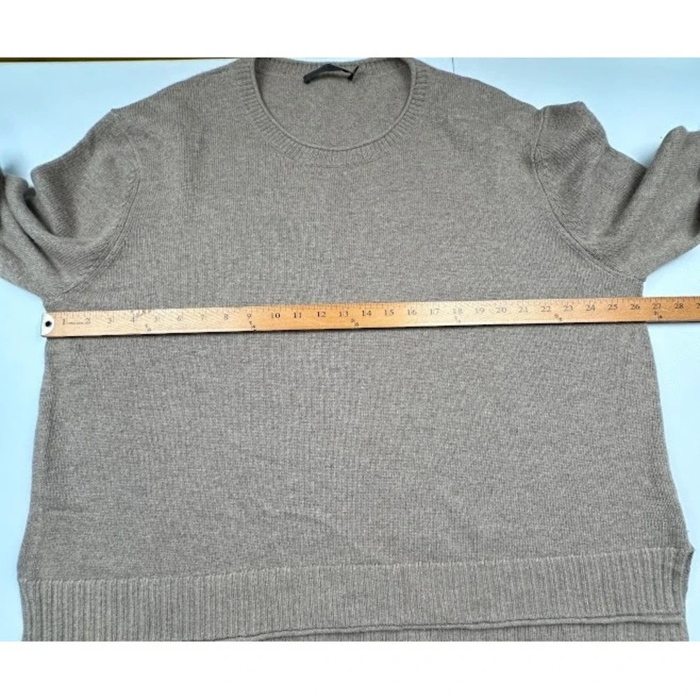 Jenni Kayne Everyday Sweater Womens 2X Brown Wool Cashmere Blend Quiet Luxury